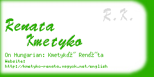 renata kmetyko business card